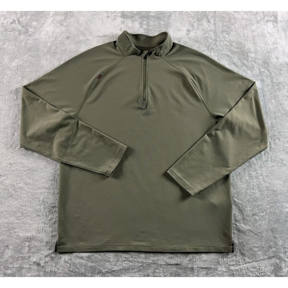 Rhone Pullover Mens Large Green Session 1/4 Zip Golf Performance Stretch